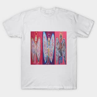 three angels white black arabic T-Shirt